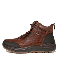 GCOMFORT R-1289 LACE ZIP HIKING BOOT - BROWN COMBO