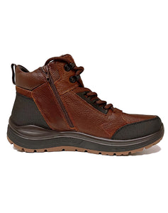 GCOMFORT R-1289 LACE ZIP HIKING BOOT - BROWN COMBO