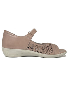 CABELLO RE3405 BACK IN LEATHER SANDAL - TAUPE