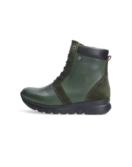 Wolky GUMMY Ankle Boot - Olive Green & Emerald Green Combo