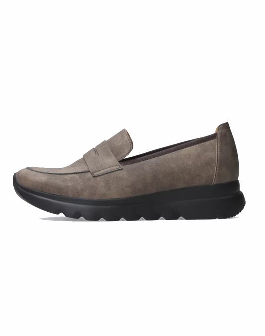 Wolky SNOAFER Slip-on Loafer - Dark Taupe Vegan Nubuck Leather