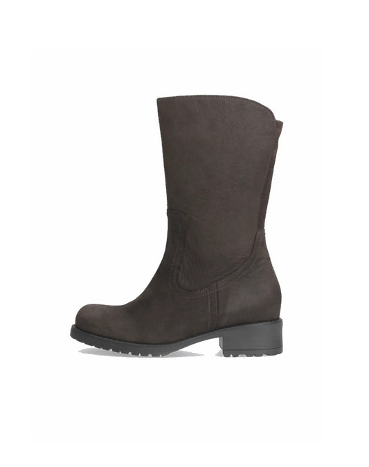 Wolky ANSINA Mid-Calf Boot - Chocolate Brown Nubuck Leather