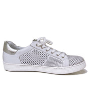 Load image into Gallery viewer, CABELLO UNIVERSE PERFORATED SHOE - WHITE SILVER