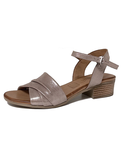 CABELLO YENICE CRINKLE STRAP SANDAL - TAUPE SHIMMER