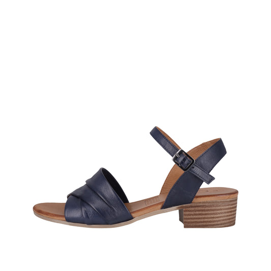 Cabello YENICE Crinkle Strap Sandal - Navy