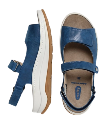 Wolky ADURA Velcro Sandal - Atlantic Blue