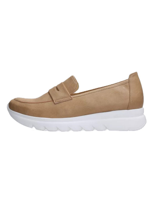 Wolky SNOAFER BioCare Vegan Leather Slipon Loafer - Sand