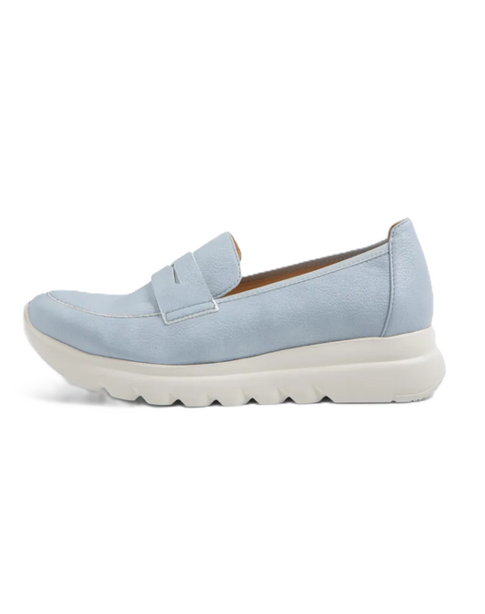 Wolky SNOAFER BioCare Vegan Leather Loafer - Light Blue