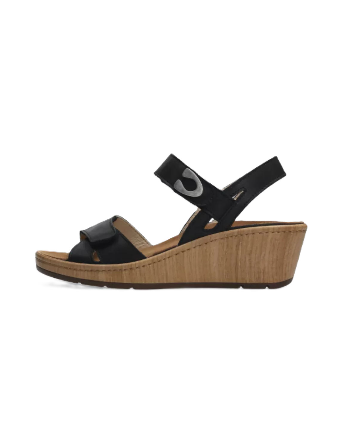 Wolky SANIBEL Leather Wedge - Black