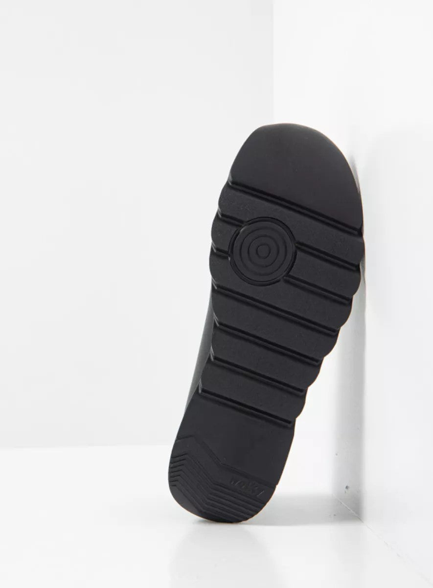 Wolky SNALLERINA Slip-on Ballet Flat - Black Vegan Leather