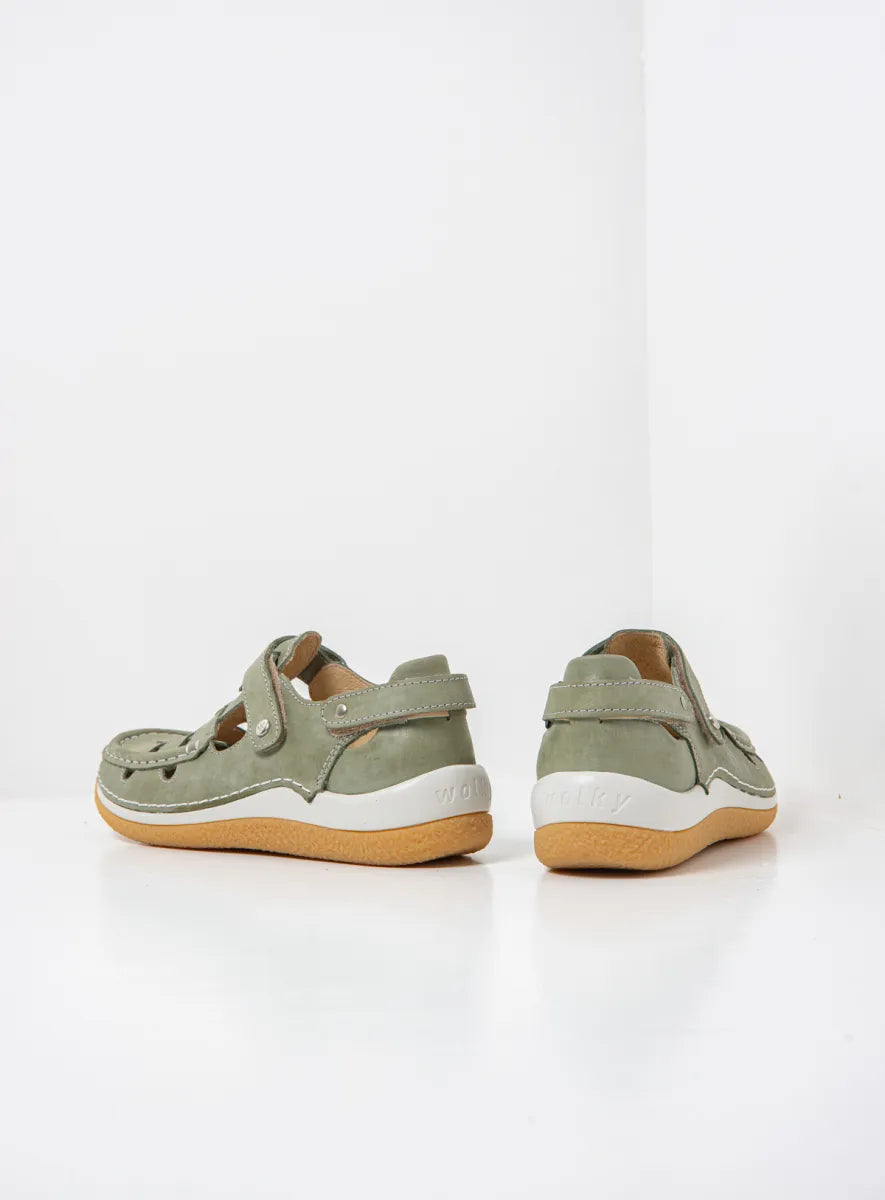 WOLKY ESPERANZA VELCRO SANDAL SHOE - LIGHT GREEN