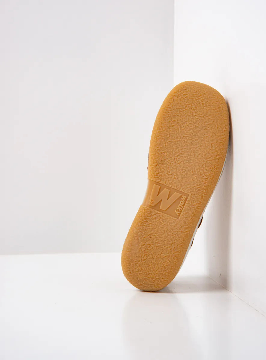 Wolky ESPERANZA Leather & Velcro Shoe - Ochre