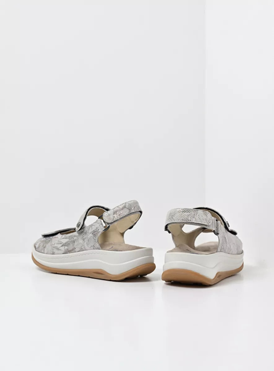 Wolky ADURA Velcro Sandal - Beige Floral Print