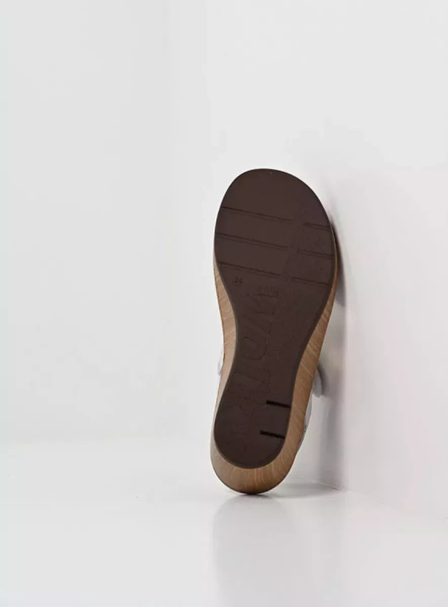 Wolky SANIBEL Leather Wedge - Safari
