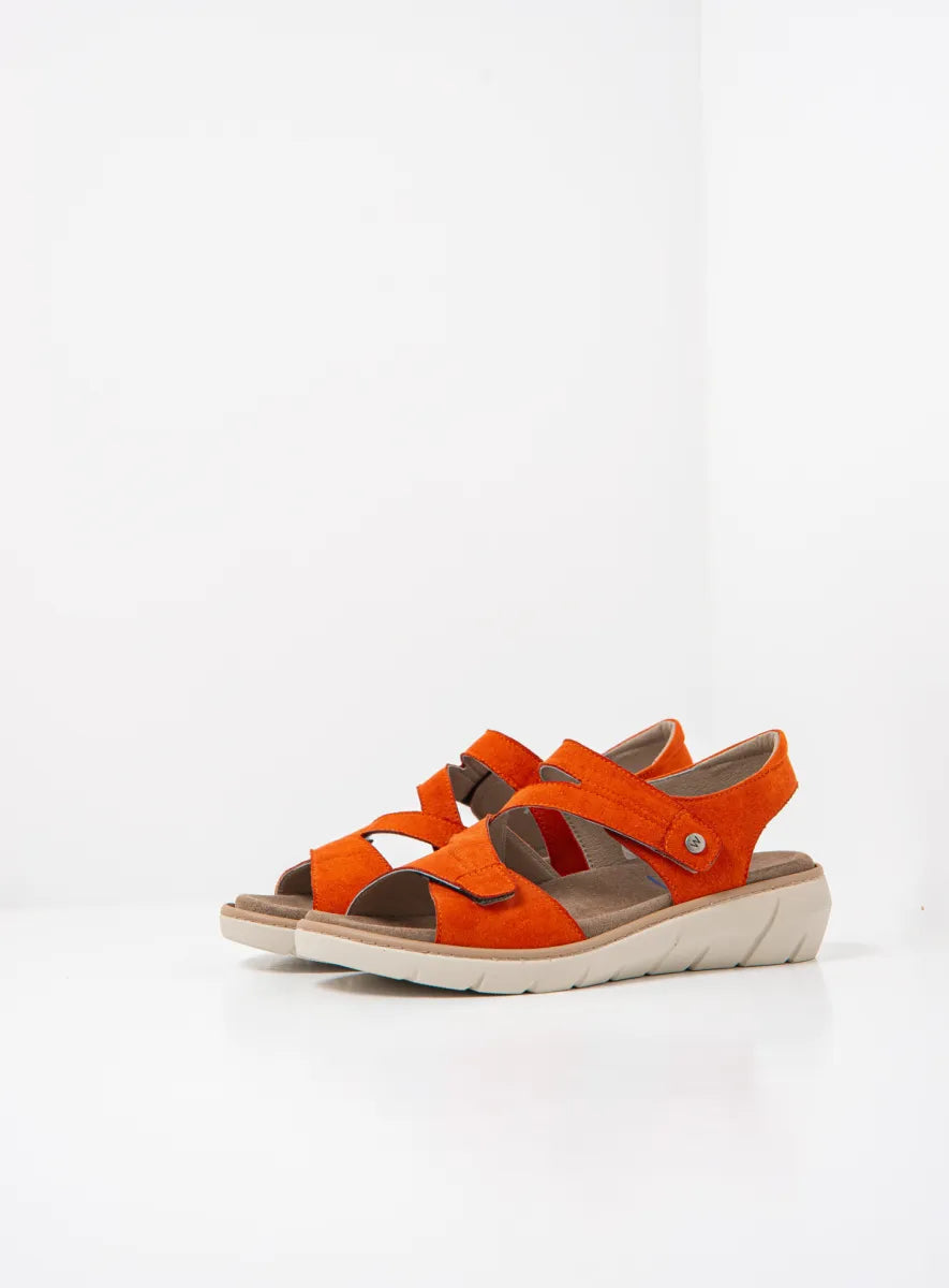Wolky IKARIA BioCare Vegan Leather Sandal - Brick Orange