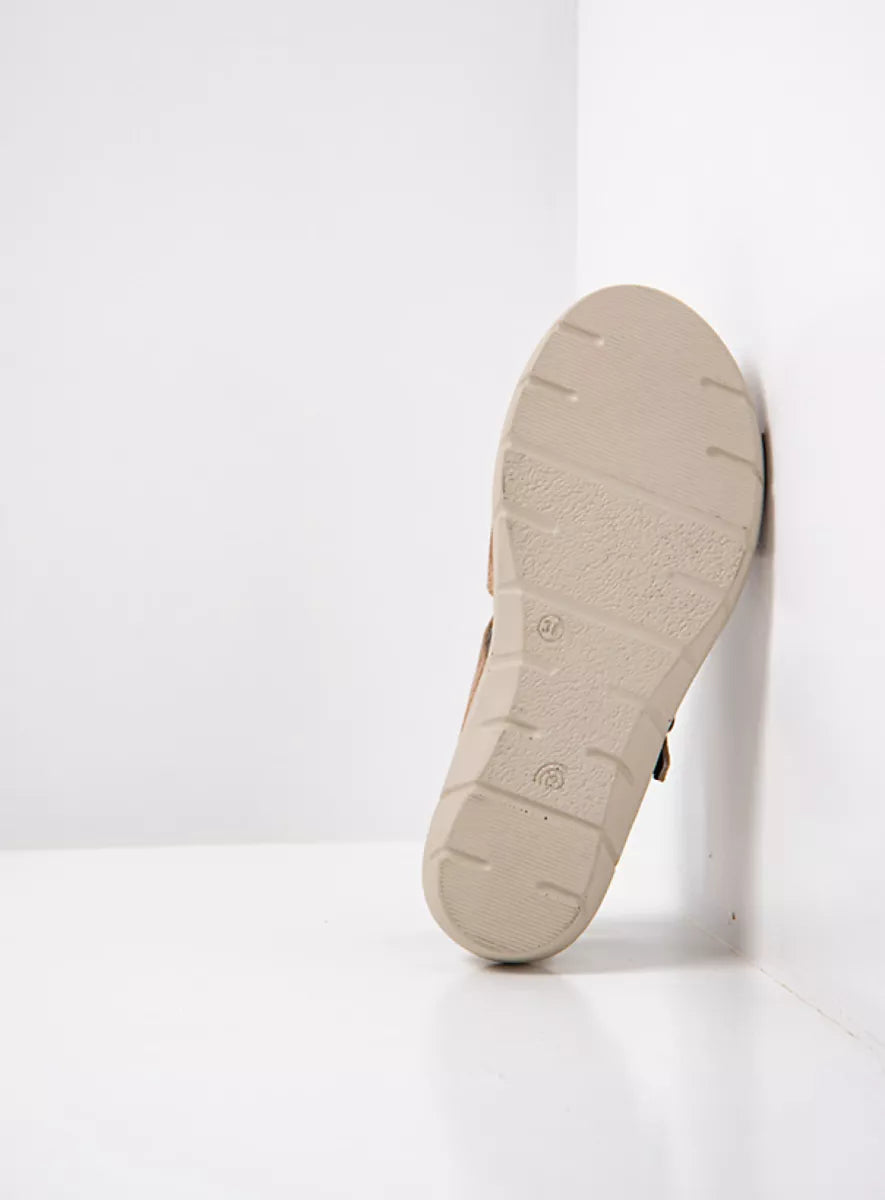 Wolky IKARIA BioCare Vegan Leather Sandal - Brick Orange