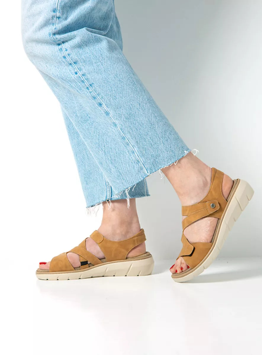 Wolky IKARIA BioCare Vegan Leather Sandal - Tiza Tan