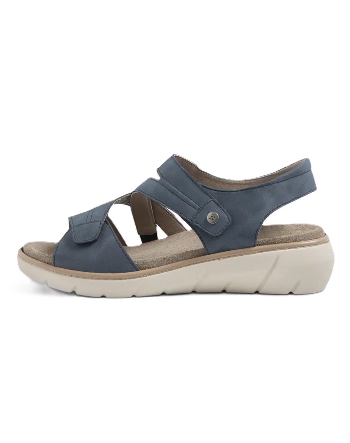 Wolky IKARIA BioCare Vegan Leather Sandal - Denim Blue