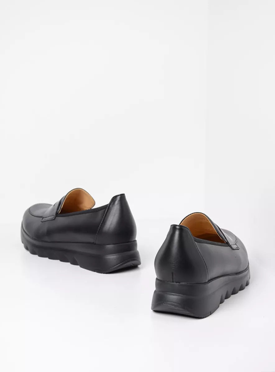 Wolky SNOAFER Slip-on Loafer - Black Vegan Leather