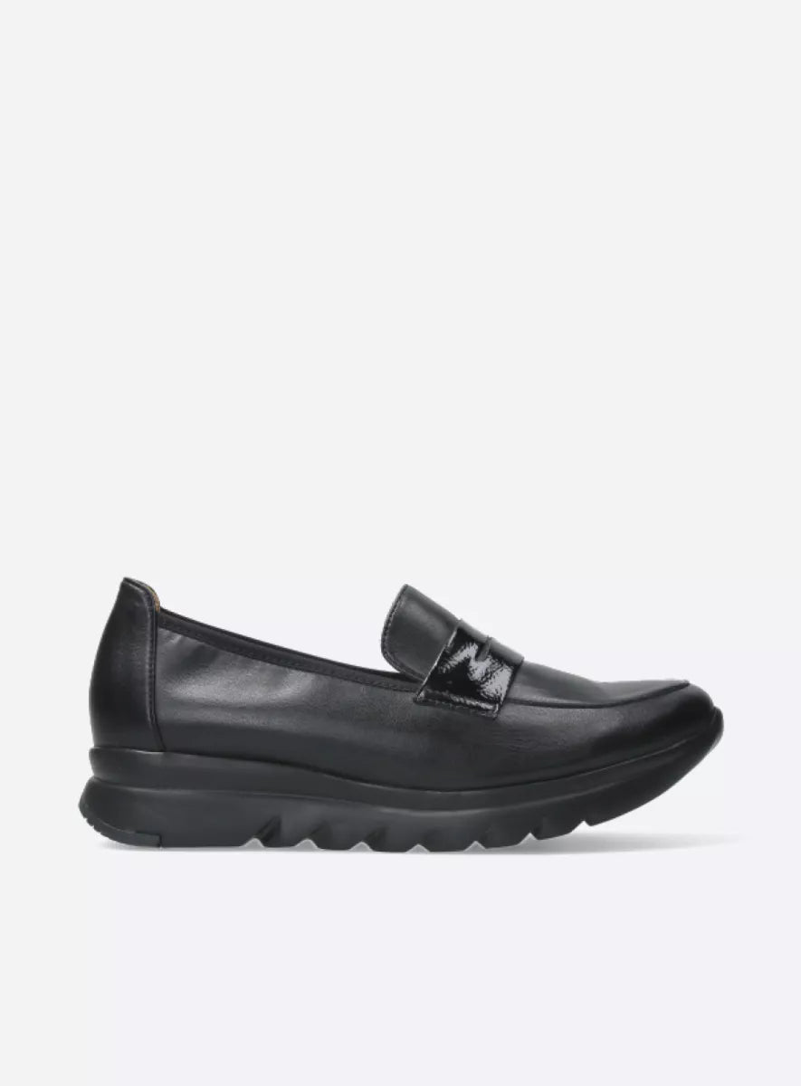 Wolky SNOAFER Slip-on Loafer - Black Vegan Leather