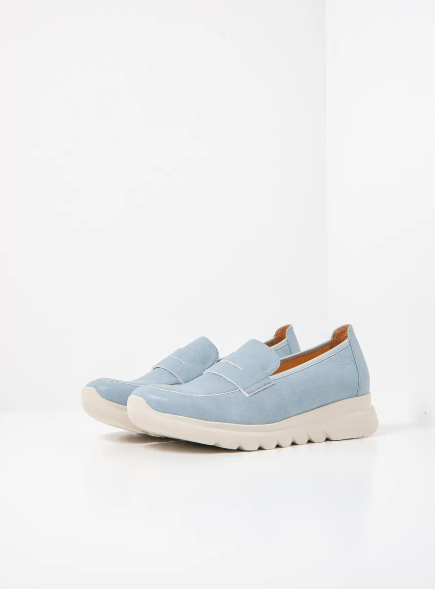Wolky SNOAFER BioCare Vegan Leather Loafer - Light Blue