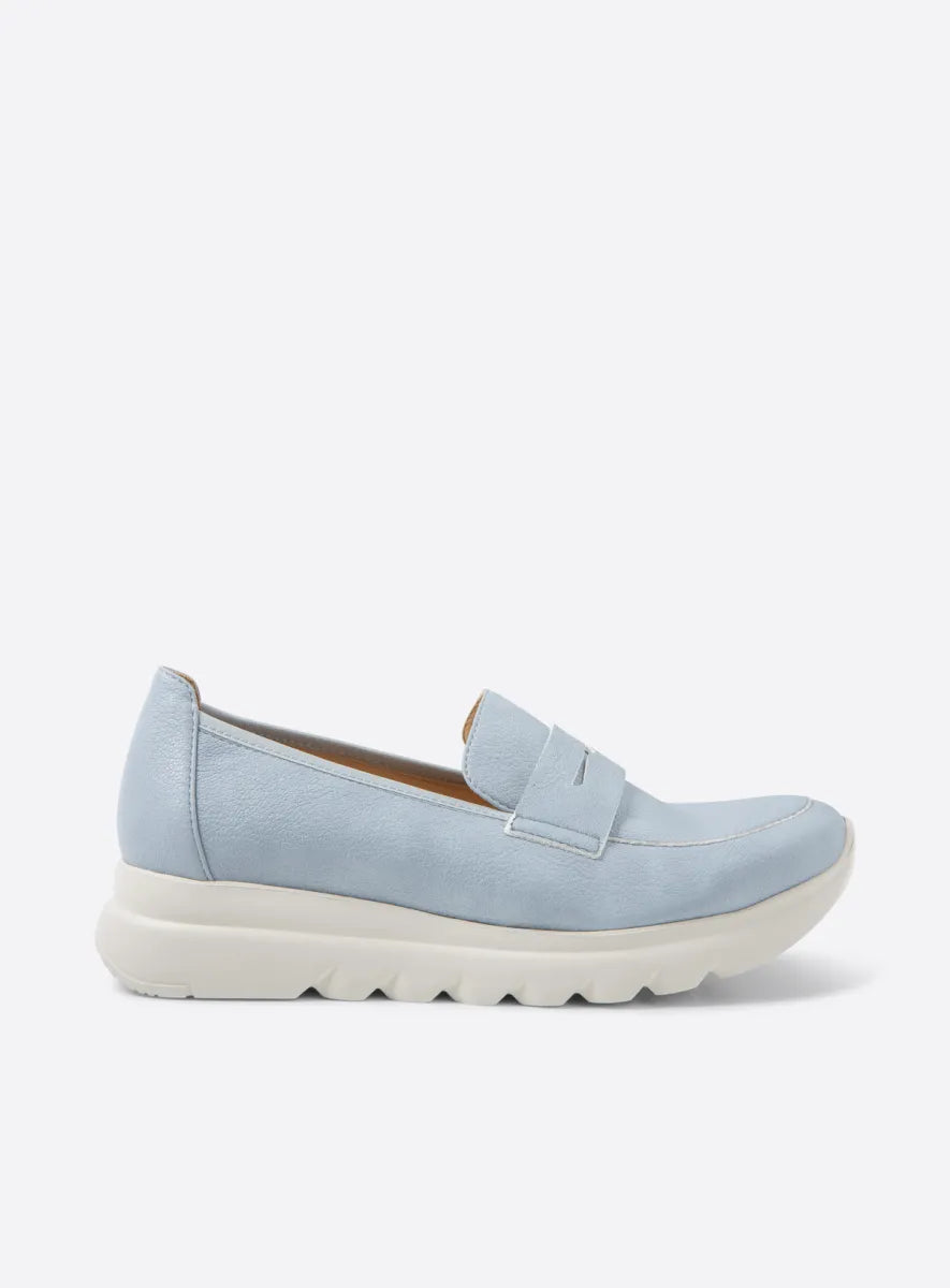 Wolky SNOAFER BioCare Vegan Leather Loafer - Light Blue