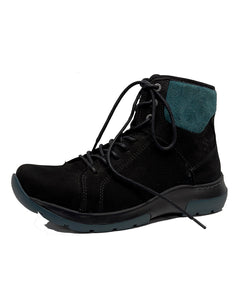 WOLKY 03026 AMBIENT LACE BOOT - BLACK PETROL