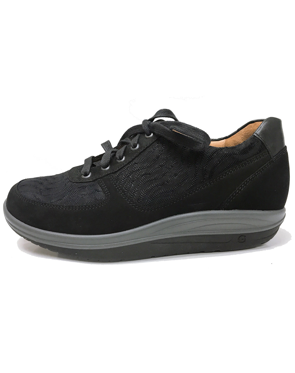 GANTER 208735 GISA LACE SHOE 3-9.5H - BLACK