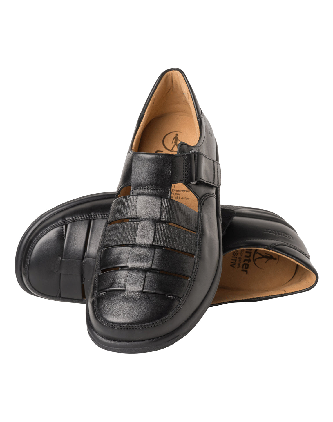 Ganter KURT Men's Cutout Shoe - Schwarz (Black)