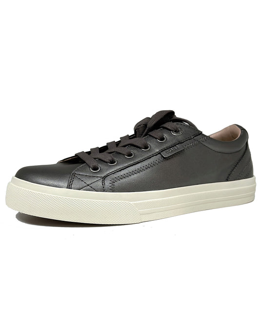 TAOS PLIMSOUL LUX LEATHER LACE SNEAKER - PEWTER