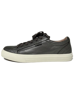 TAOS PLIMSOUL LUX LEATHER LACE SNEAKER - PEWTER